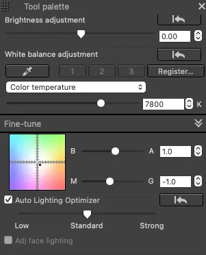 Screenshot of Auto Lighting Optimizer in DPP